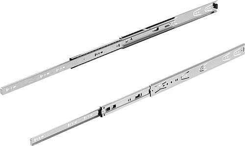 Teleskopschienen Stahl für Seitenmontage, Vollauszug, Tragkraft bis 30 kg, ICS -1569
