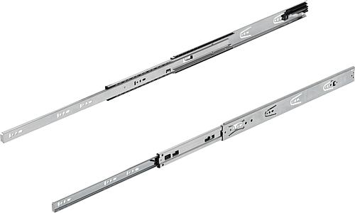 Teleskopschienen Stahl für Seitenmontage, Vollauszug, Tragkraft bis 40 kg, ICS - 1575