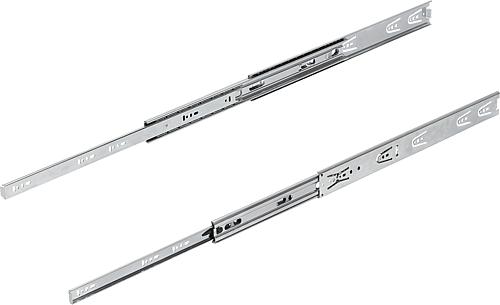 Teleskopschienen Stahl für Seitenmontage, Überauszug, Tragkraft bis 60 kg, ICS - 1578