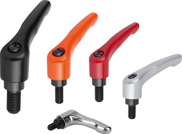 KLEMMHEBEL GR.4 M12X20, ZINK ORANGE RAL2004, KOMP:STAHL