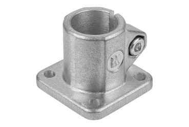 Rohrverbinder Fuß  Aluminium, A=20,1, Lochbild 2