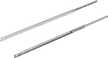 Teleskopschienen Stahl für Nutmontage, Teilauszug, Tragkraft bis 10 kg, L=249