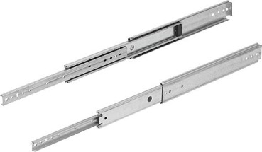 Teleskopschienen Stahl für Seitenmontage, Vollauszug, Tragkraft bis 136 kg, L=560